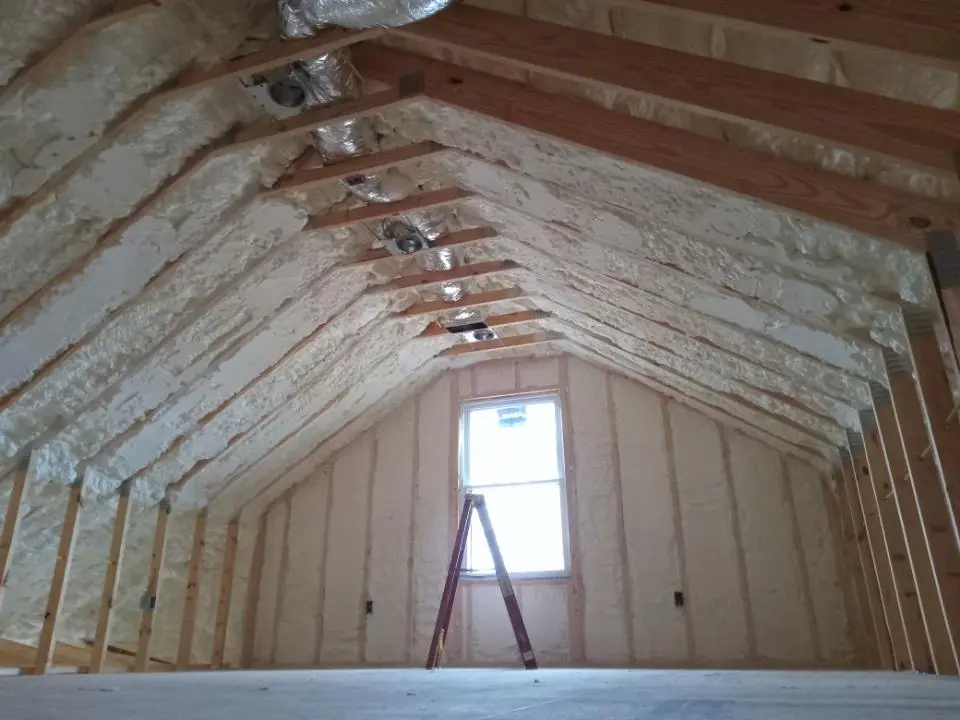 Spray foam roofing application for Crawl Space Insulation project in Pearland